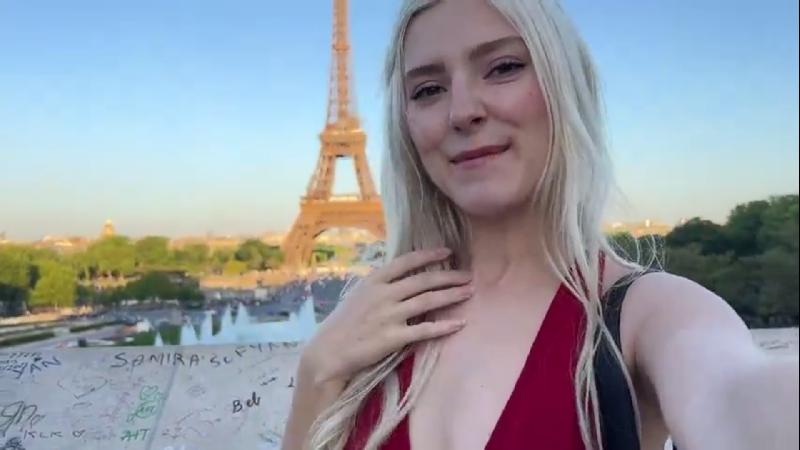 【歐美無碼】Eva Elfie去巴黎旅行，隨機找男人中出內射她